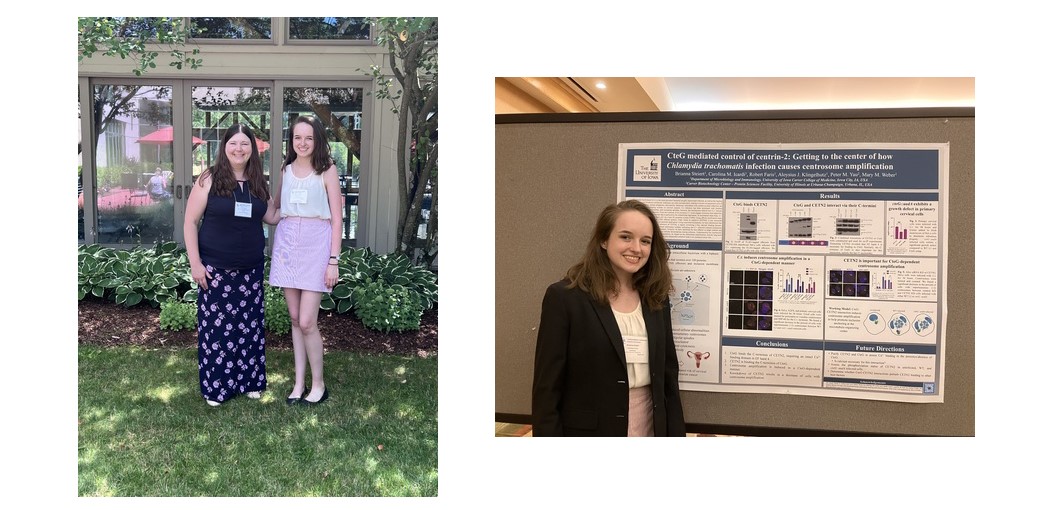 Photos from Gordon Conferences. Includes photo of Mary and Bri, as well as Bri next to her poster.