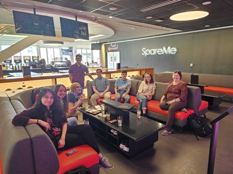 Group photo at Spare Me for bowling